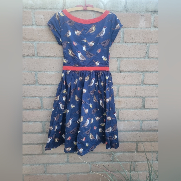 50s/60s Vibe 🐦 Bird Printed Dress🐦 - Picture 2 of 4